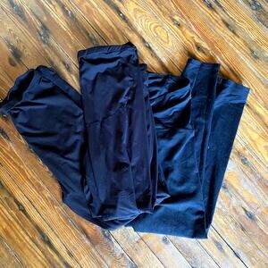 3 Pairs of Black Maternity Leggings size Large